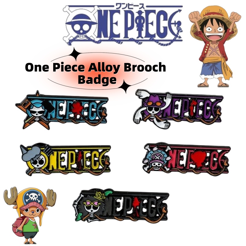 Anime Merchandise In Japanese - Japanische Cartoon-Anime-Merchandise One Piece Metallabzeichen Zubehör